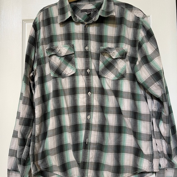 OLD DOMINION Plaid Cotton LS Shirt - Large - Picture 3 of 4